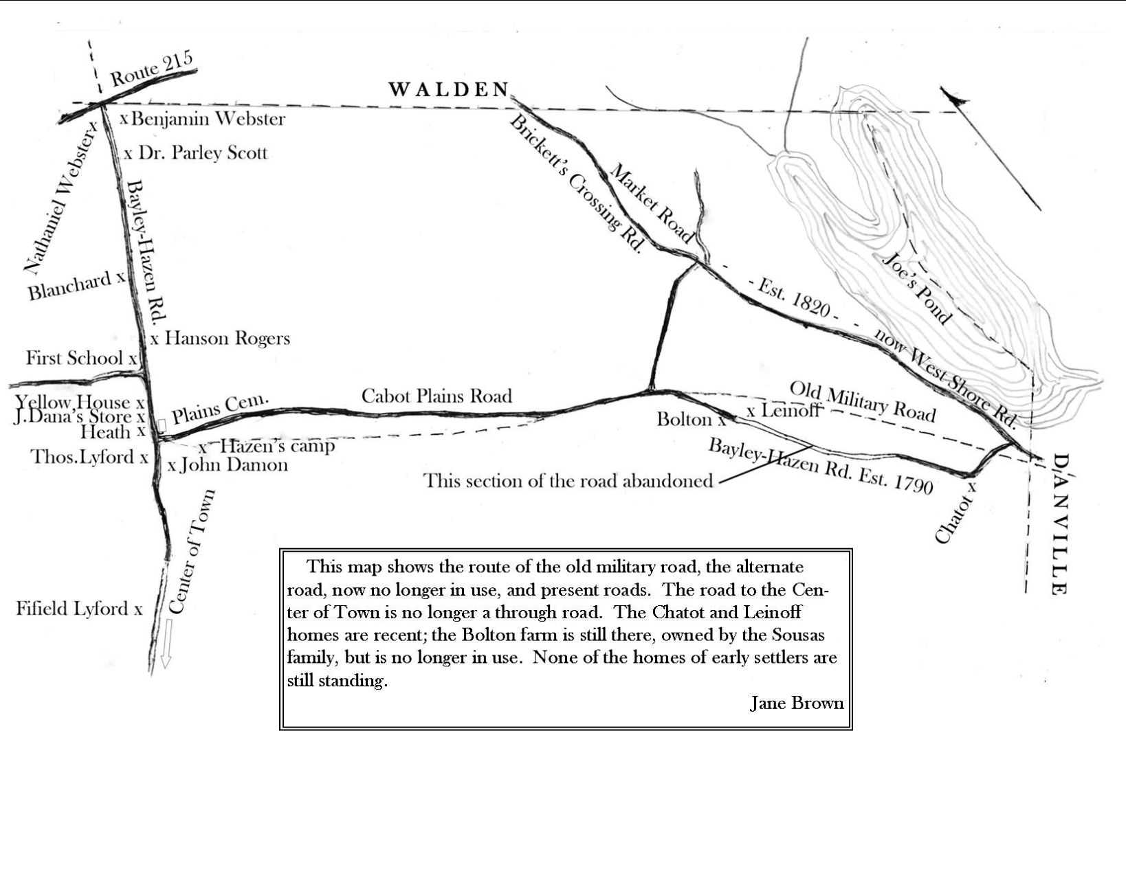 Map of earliest settlers, roads today..jpg